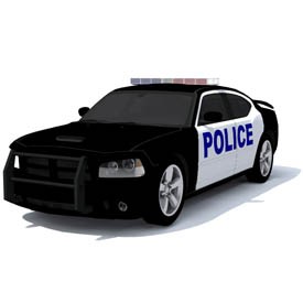 Dodge Charger Police 3D Object | FREE Artlantis Objects Download